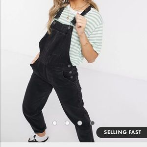ASOS DESIGN 'original' denim overalls in washed black